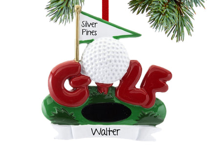 decorative personalized 18th hole christmas ornament – Christmas ornament, holiday tree decoration or gift