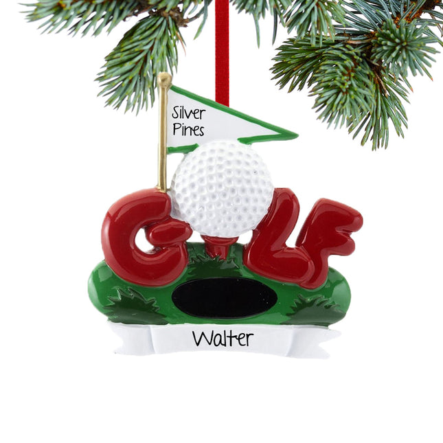 decorative personalized 18th hole christmas ornament – Christmas ornament, holiday tree decoration or gift