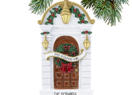 decorative personalized holly door christmas ornament – Christmas ornament, holiday tree decoration or gift