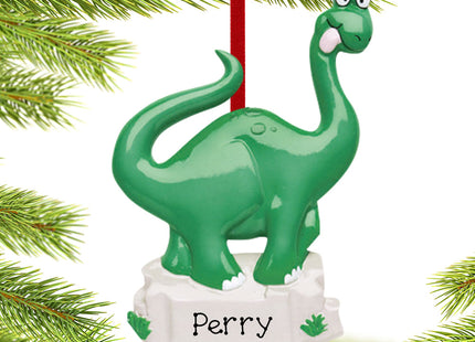 engraved personalized dinosaur christmas ornament – Christmas ornament, holiday tree decoration or gift