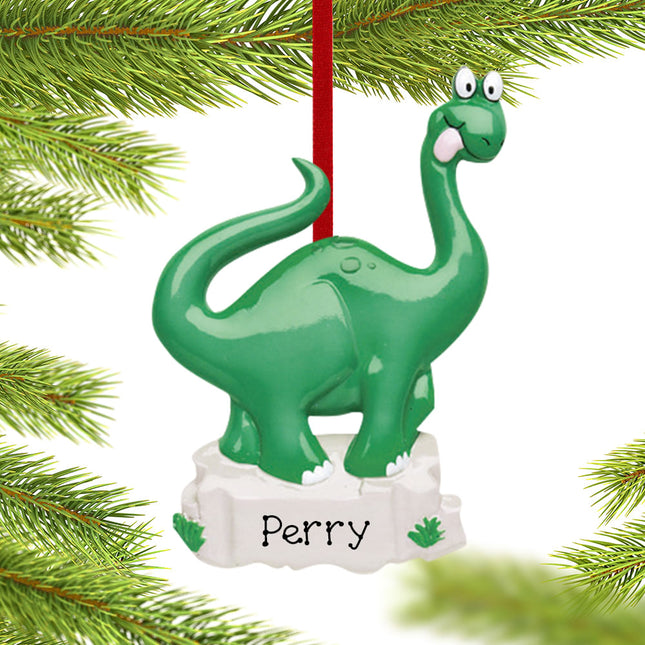 engraved personalized dinosaur christmas ornament – Christmas ornament, holiday tree decoration or gift