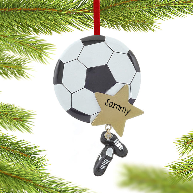 personalized personalized soccer star with cleats christmas ornament – Christmas ornament, holiday tree decoration or gift