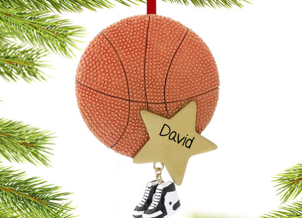 custom personalized basketball star with sneakers christmas ornament – Christmas ornament, holiday tree decoration or gift