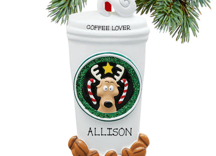 keepsake personalized coffee lover's dream christmas ornament – Christmas ornament, holiday tree decoration or gift