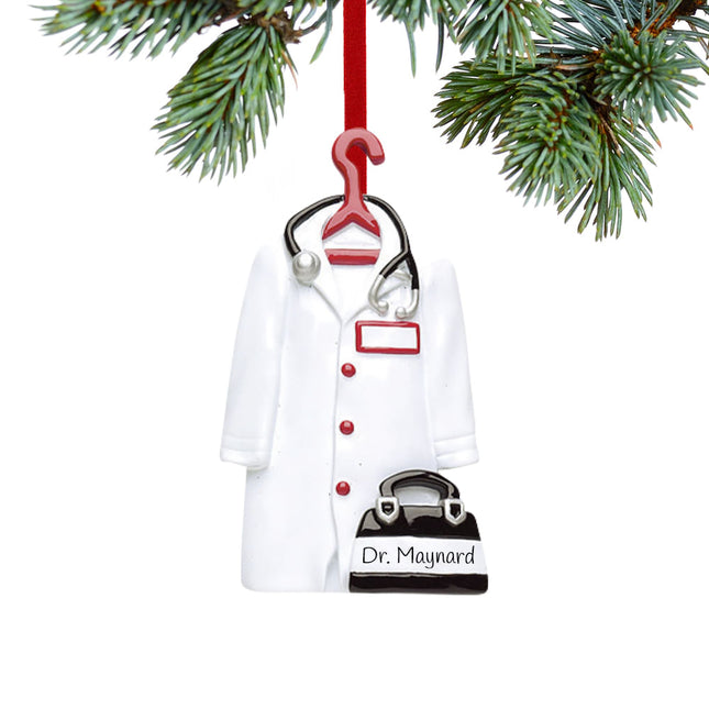 personalized personalized doctor's coat christmas ornament – Christmas ornament, holiday tree decoration or gift