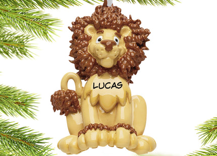 holiday personalized lion christmas ornament – Christmas ornament, holiday tree decoration or gift
