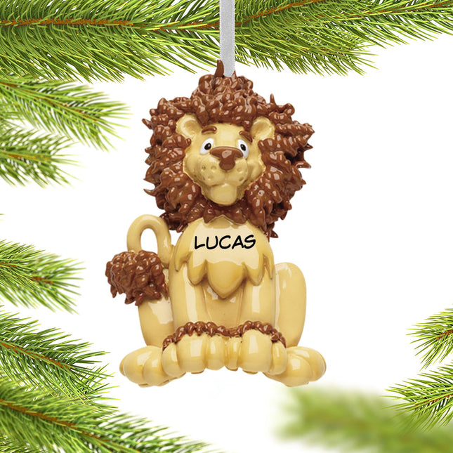 holiday personalized lion christmas ornament – Christmas ornament, holiday tree decoration or gift