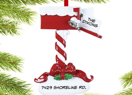 keepsake personalized red mailbox christmas ornament – Christmas ornament, holiday tree decoration or gift