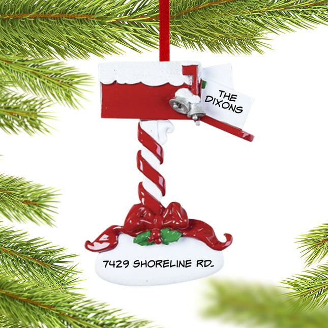 keepsake personalized red mailbox christmas ornament – Christmas ornament, holiday tree decoration or gift