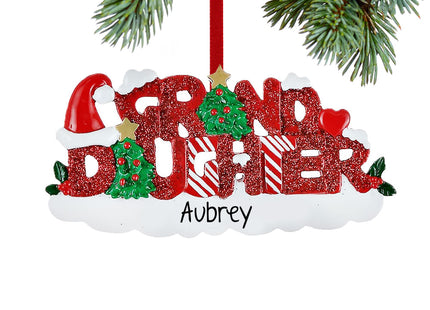 custom personalized granddaughter letters christmas ornament – Christmas ornament, holiday tree decoration or gift