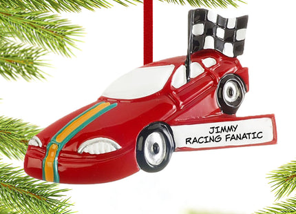 personalized personalized race car christmas ornament – Christmas ornament, holiday tree decoration or gift