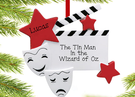 custom personalized drama faces christmas ornament – Christmas ornament, holiday tree decoration or gift