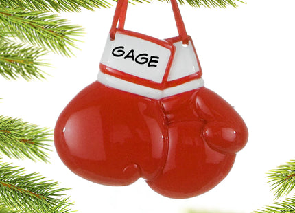 decorative personalized boxing gloves christmas ornament – Christmas ornament, holiday tree decoration or gift