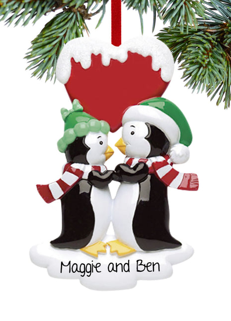 Penguin Kisses Ornament  by RUDOLPH AND ME Ornament