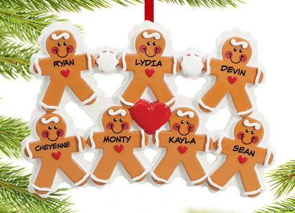keepsake personalized gingerbread family 7 christmas ornament – Christmas ornament, holiday tree decoration or gift