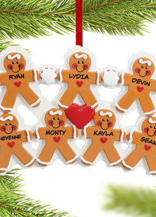 Gingerbread Family 7 Ornament  by RUDOLPH AND ME Ornament