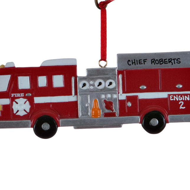 Firetruck Personalized Ornament