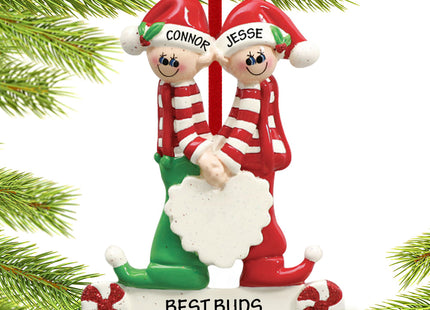 engraved personalized close brothers or friends christmas ornament – Christmas ornament, holiday tree decoration or gift