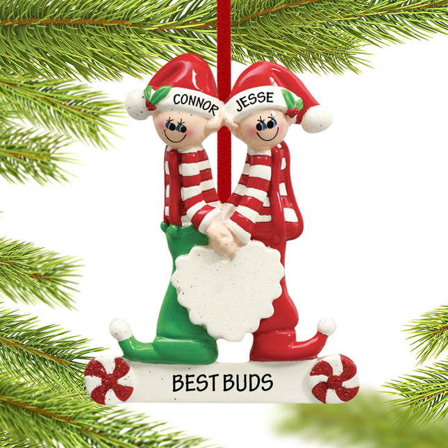engraved personalized close brothers or friends christmas ornament – Christmas ornament, holiday tree decoration or gift