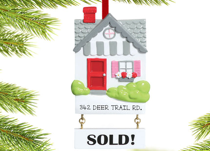 decorative personalized real estate christmas ornament – Christmas ornament, holiday tree decoration or gift