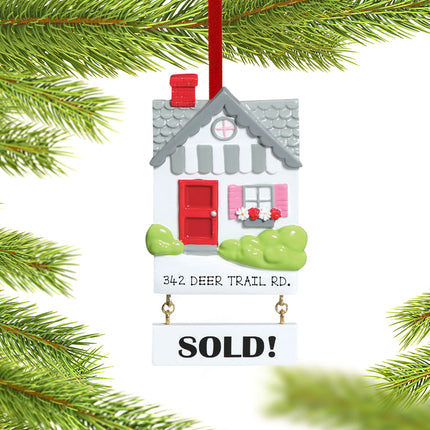 decorative personalized real estate christmas ornament – Christmas ornament, holiday tree decoration or gift