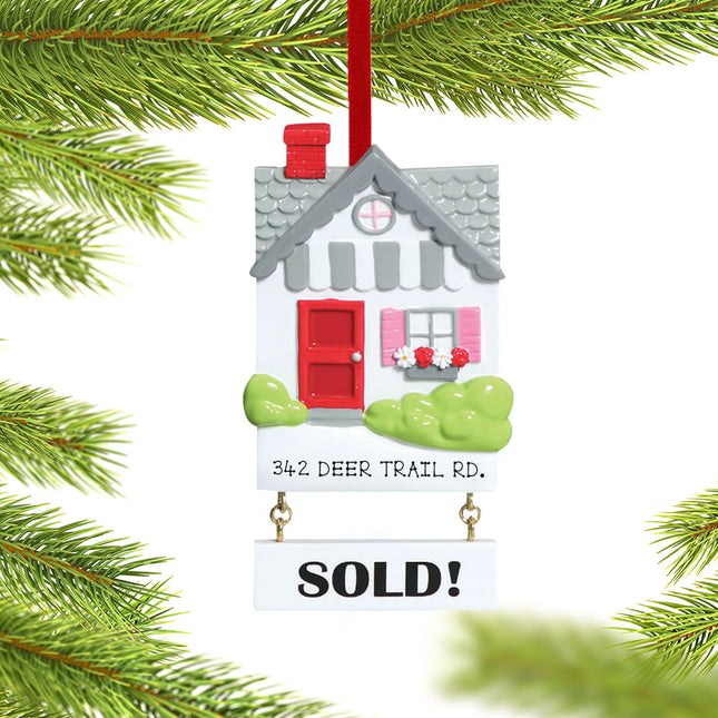decorative personalized real estate christmas ornament – Christmas ornament, holiday tree decoration or gift