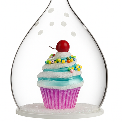 Mini Cupcake in Dome Glass Ornament