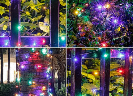 100 LED Green Wire String Light with connector - Multicolor