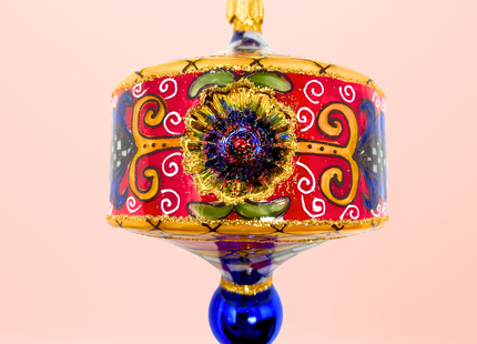 Scacchiera Lantern Glass Christmas Ornament