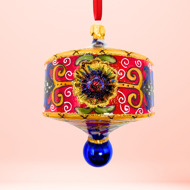 Scacchiera Lantern Glass Christmas Ornament