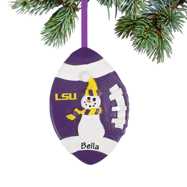 personalized personalized louisiana football snowman christmas ornament – Christmas ornament, holiday tree decoration or gift