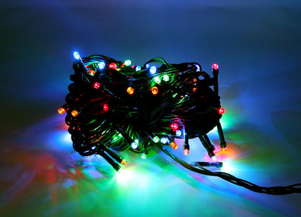100 LED Green Wire String Light with connector - Multicolor