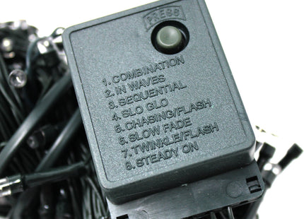 100 LED Green Wire String Light with connector - Warm White