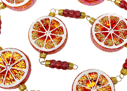 Sicilian Orange Slices Glass Tree Garland