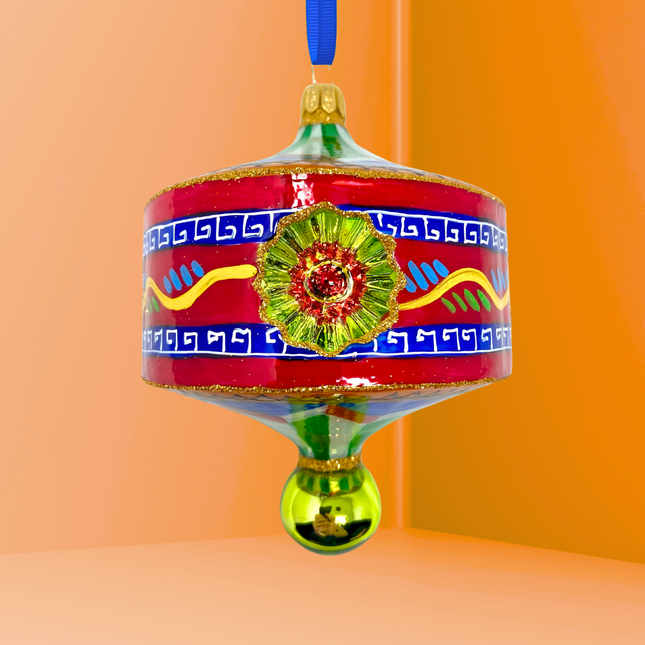 Sinfonia Lantern Glass Christmas Ornament