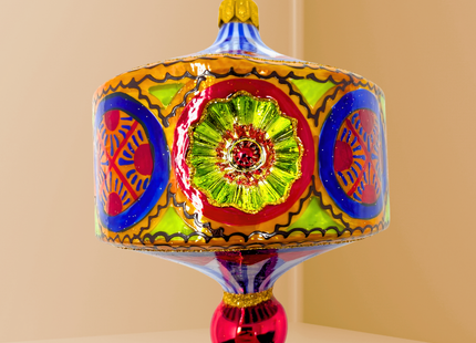 Sirena Lantern Glass Christmas Ornament