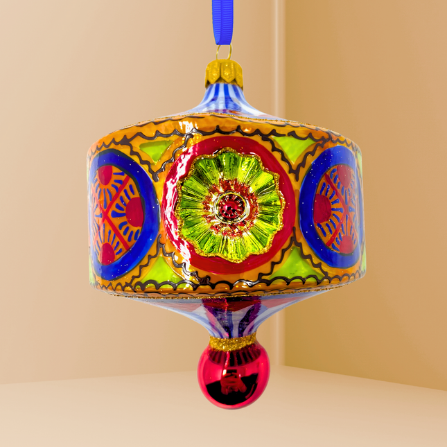 Sirena Lantern Glass Christmas Ornament