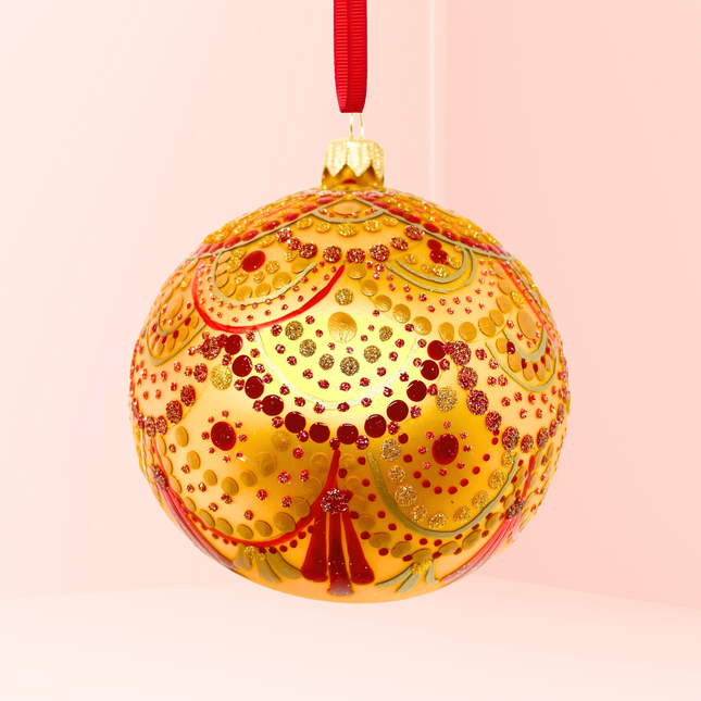 Sistine Lace Polish Glass Bauble