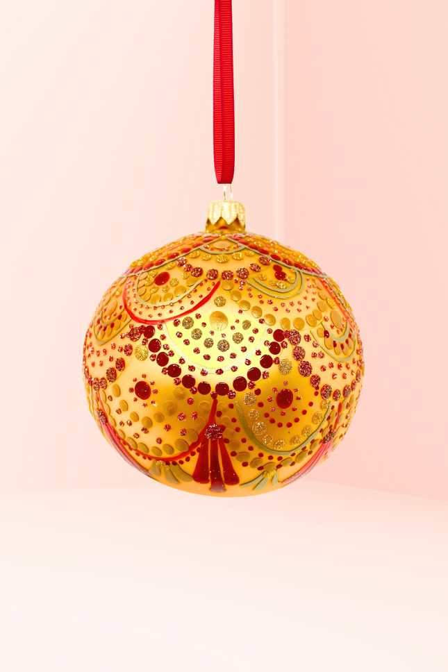 Sistine Lace Polish Glass Bauble