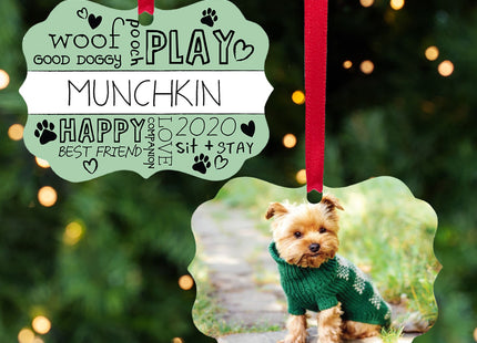 personalized personalized dog christmas ornament – Christmas ornament, holiday tree decoration or gift