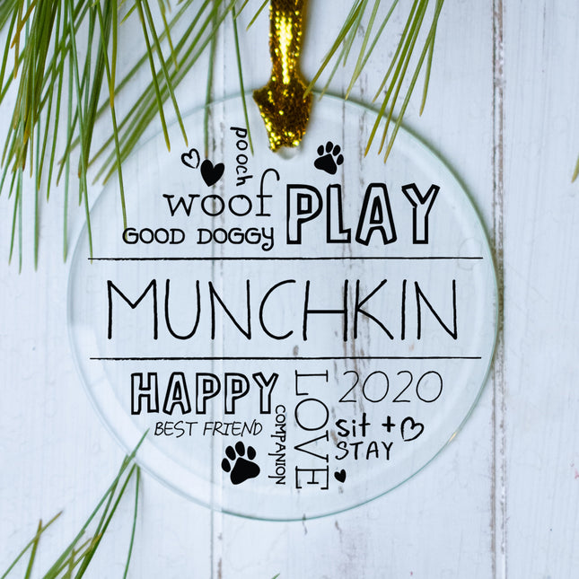 custom personalized dog christmas ornament – Christmas ornament, holiday tree decoration or gift