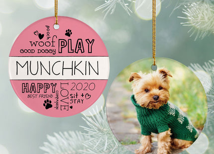 decorative personalized 'woof play good dog' christmas ornament – Christmas ornament, holiday tree decoration or gift
