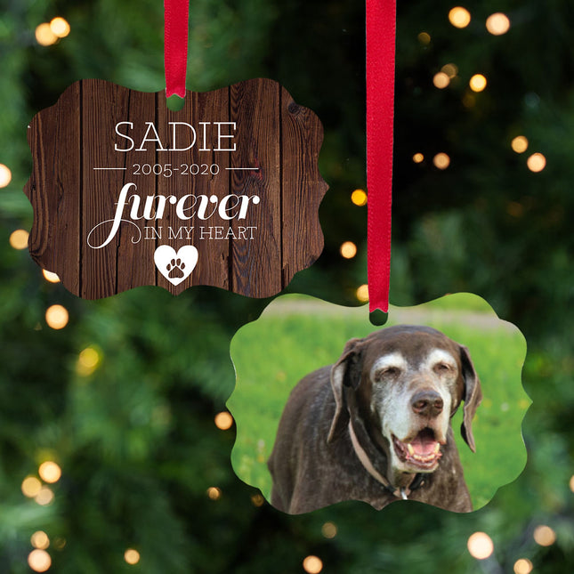 decorative personalized furever in my heart - dog christmas ornament – Christmas ornament, holiday tree decoration or gift