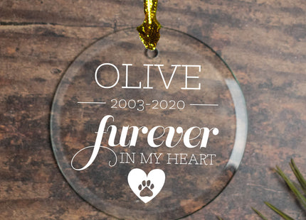 decorative personalized furever in my heart - cat christmas ornament – Christmas ornament, holiday tree decoration or gift