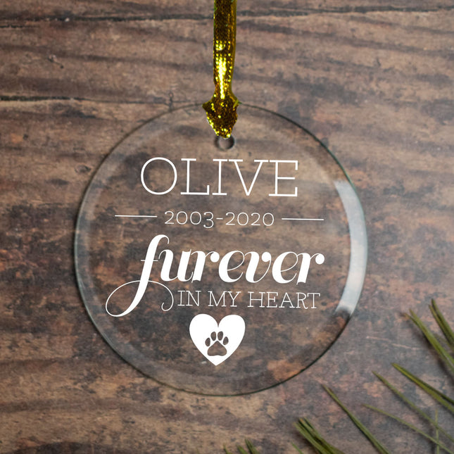 decorative personalized furever in my heart - cat christmas ornament – Christmas ornament, holiday tree decoration or gift