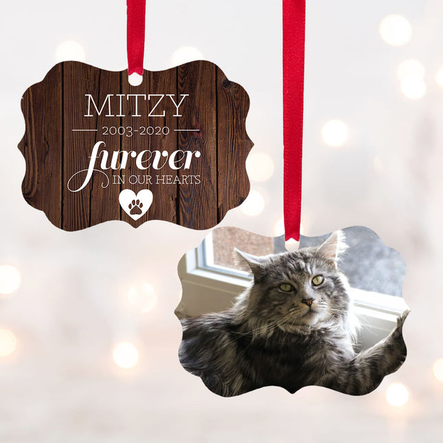 keepsake personalized furever in our heart - cat christmas ornament – Christmas ornament, holiday tree decoration or gift