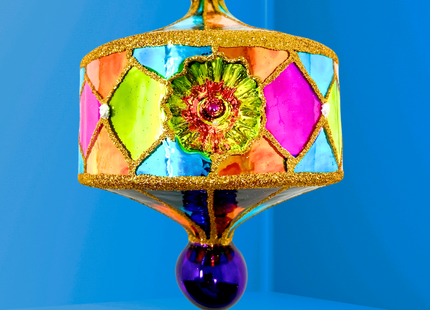 South Beach Reflector Polish Glass Ornament