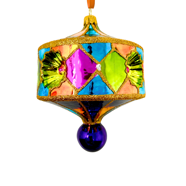South Beach Reflector Polish Glass Ornament