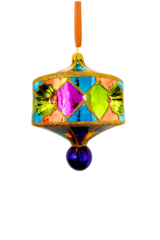 South Beach Reflector Polish Glass Ornament