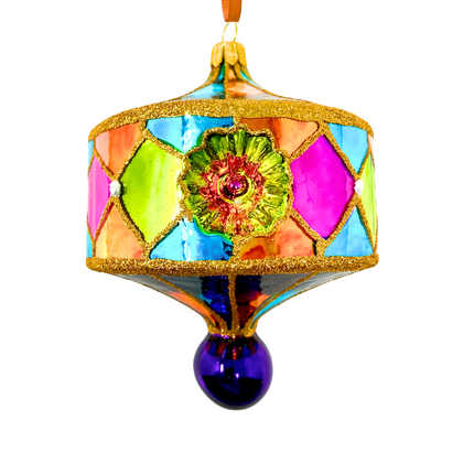 South Beach Reflector Polish Glass Ornament
